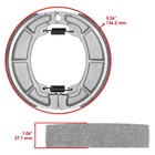 Caltric Front And Rear Brake Shoes For Honda Atc250es Big Red 250 1985 1986 1987