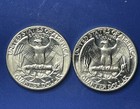 Lot Of 2 Silver Washington Quarters 1962p   1964p-90  Silver Au  Condition  1a