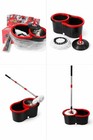 Spin Mop Large Black W red Mop Kit With Bucket   Replacement Heads