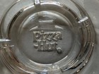Pizza Hut Clear Glass Ashtray Embossed Logo - Vintage Retro Advertising