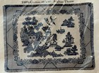 Turtle Creek  Blue Willow Afghan Throw Blanket 100  Cotton 48x60    New