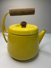 Dansk Kobenstyle Yellow Enamel Tea Kettle With Wood Handle Vintage 1960   s 