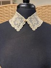 Antique Vtg 20s-30s Bobbin Lace Dainty Collar Necklace Beige W  Pink Lavender