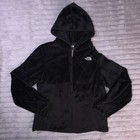 The North Face Jacket Womens Medium Osito Black Fuzzy Fleece Full Zip Hoodie