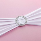 Peomeise 100pcs White Spandex Chair Sashes With Buckle Slider For Wedding  Pa   