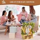 Hs-1pcs Wooden Baby Shower Crate Closet  Baby Storage Crate With Handle  Basket