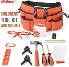 Childs Kids Tool Kit Set With Truck Tools Box Gift For Boys   Girls Hi-spec 14pc