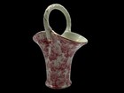 Baum Brothers Formalities Reddish Pink Chintz Porcelain Basket 9 5  Tall Vintage