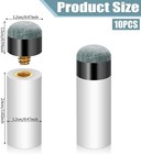 10 Sets Screw On Pool Cue Tips Replacement Billiard Cue Tips With White Pool