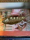 Oskar J w  Hansen 1963 Virginia Metalcrafters 9    Tobacco Leaf Brass Tray Dish