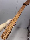Aaaa Round 22 Fret Roasted Flame Maple Electric Guitar Neck Part Gloss Floyd Nut
