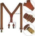 Boys Suspenders And Bow Tie Set Kids Suspenders And Pre-tied Bow Tie Coffee