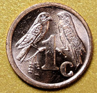 1996   South Africa Coin 1 Cent   Cape Sparrows On Branch   Km 158   15mm