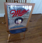Miller High Life Beer Mirror Sign Wood Frame 22x18 1 2     made The American Way   