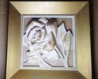2 Vtg 1960s Syroco Rose 4469   Chrysanthemum 4469 Plaques Mcm Hollywood Regency
