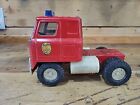 Vintage Ertl Fire Dept  Semi Tractor Truck cab Red 1970s Metal Ultra Rare 