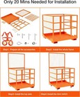 Forklift Safety Cage 43 x45  Forklift Man Basket Work Platform 1800lbs Capacity