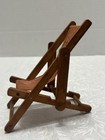 Antique Dollhouse Furniture Miniature Striped Sling Style Deck Chair Patio Beach