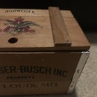 Vintage Anheuser-busch Wooden Box  Budweiser Memorabilia  Address Card Box  Vtg 