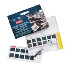 Derwent Tinted Charcoal Paint Pan Set 12 Paints Professional Quality Water