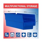 Akro-mils 30120 Heavy Duty Plastic Shelf Bins  12 x 4 x 4   Blue  24-pack