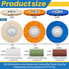 Tallew 7 Pcs 8  Airway Buffing Wheel Kit In Diameter 5 8  In Arbor Hole  Aluminu