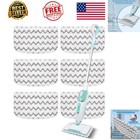 Steam Mop Replacement Pads 6 Pack White Scrub Stripe For Shark S1000 S3101