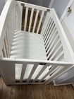 White Convertible Baby Crib With Mattress Toddler Bed Nursery Local Pickup Only