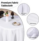 Polyester Round Tablecloth Washable Durable Fabric Table Cover For Party Banquet