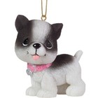    Precious Moments Dog Ornament French Bulldog Christmas Frenchie Black   White