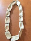 Magnificent Strand Antique Ca 1900 Huge  hippo Teeth  African Shell Beads