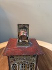 Antique Pat 1869 Halls Excelsior Bank Cast Iron Building Coin Bank  missing Part