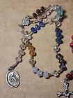 Saint Michael Guardian Angel Beaded Rosary   Wood Beaded Rosary Made In Italy B