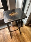 Victorian Black Lacquered Chinoiserie Side Table With Gilt Decoration