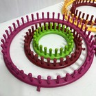 6 Plastic Knitting Loom Round Scarf Hat Yarn Craft Homemade Diy Knit 5 In To 11