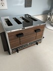 Vintage 4 Slice General Electric Toaster Mid Century Ge Chrome Mcm Usa Wood