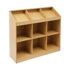 9-cube Wooden Storage Bookcase  Open Shelf Cabinet  Modern Bookshelf Organizer