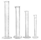 Eisco Labs Graduated Cylinder Set - 10ml  25ml  50ml   100ml - Polypropylene