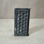 Antique Vintage Art Deco Match Holder Silver Tone Tin Safe Box Pocket Strike