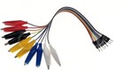 2pcs Alligator Clips To Dupont Wire Male And Female Plug 20cm 10pin Jumper Cable