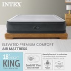 Intex 18-inch Inflatable Elevated Premium Airbed W  Built-in Pump  King  used 