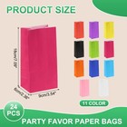 24 Pcs 7 1x2 4x3 5 Inch Party Favor Paper Bags Paper Treat Bags Rose Red