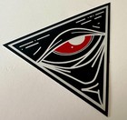 White Phosphor So Above As Below Black   Red Sticker