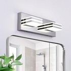 14inch Modern 2light Led Bathroom Vanity Bar  Chrome Overmirror Wall Lamp