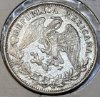 1898 Mo am Mexico One 1 Peso Almost Uncirculated Au Condition Coin Km 409 2