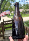 Nice Amber Split Beer Bottle Rettig Brewing Co  Pottsville  Pa 1910 s Era L  k