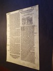 Rare-1540-great Bible Leaf-the  Title Page To The Book Of Exodus Pulpit Folio