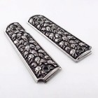 1911 Full Size Grips Pewter Aluminum Skull Design Fits Kimber Ria S w Clones