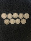 1902 To 1910 Complete Set Of Uk Edward Vii Silver Shilling Lot Of 9 Coins