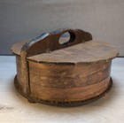 Antique Round Bent Wood Pantry Box Sewing Art Writing Tobacco Primitive Decor